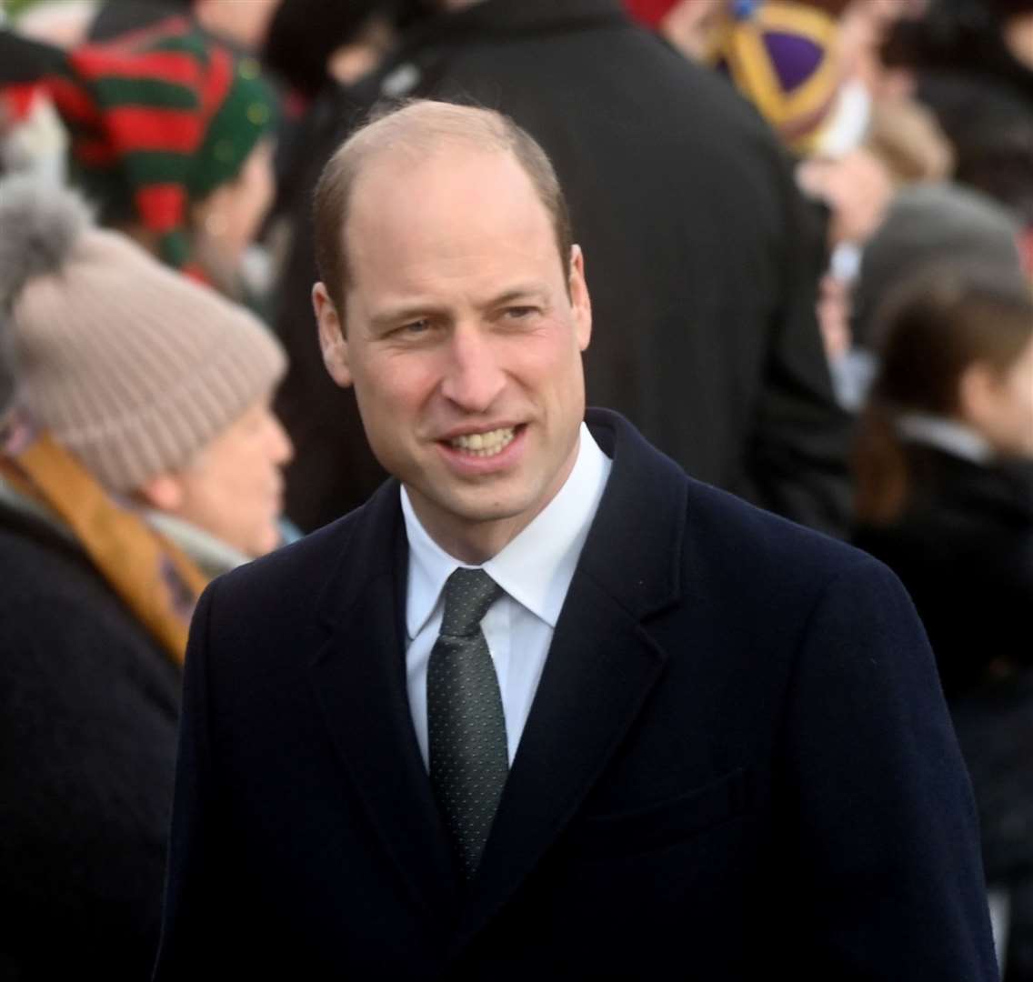 Prince William at Sandringham for the traditional Christmas Day Service
