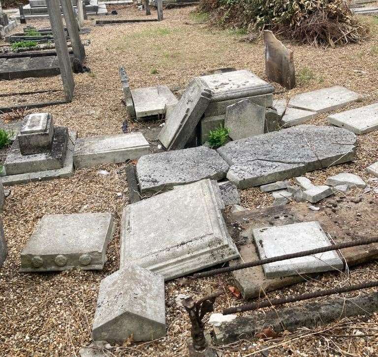 Vandals targeted the gravestones at Chatham Memorial Synagogue last week