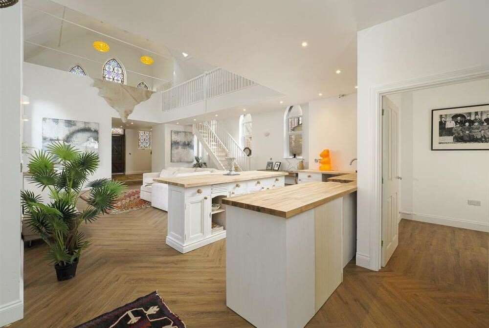 Inside the converted church, which is up for sale. Picture: Rightmove/ Foundation Estate Agents