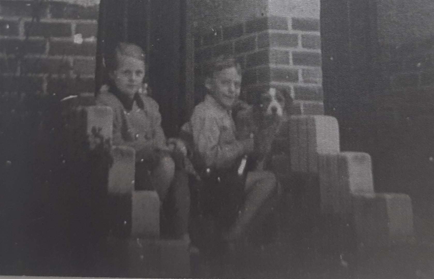 Herbert, right, with couising Bridget Lee, at his Dover home in 1946. Picture: Herbert Crack Jr (11393720)