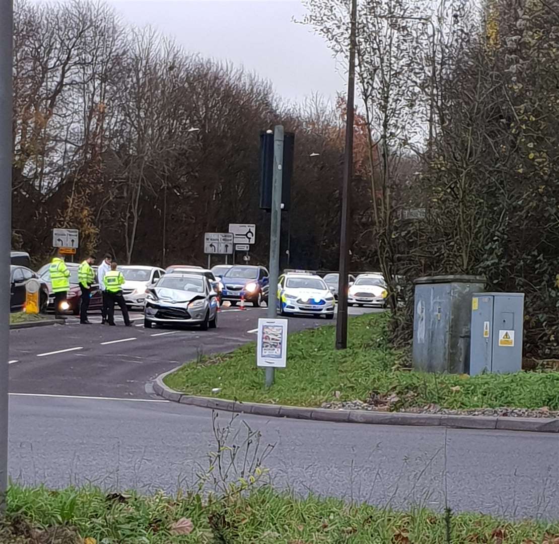 Police were called after a crash on the A2045 at Walderslade Woods (5726805)