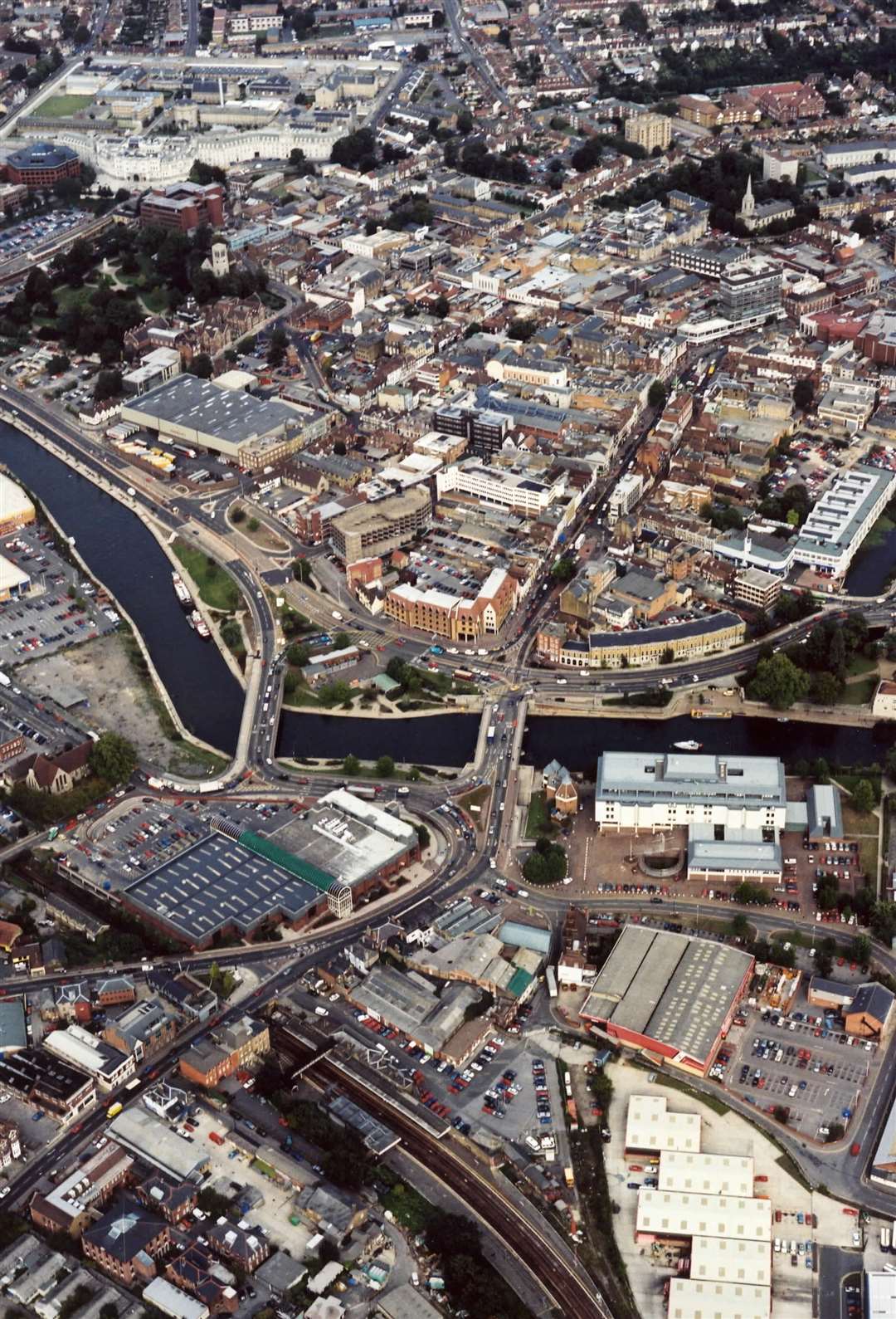 Another aerial of the heart of the Maidstone