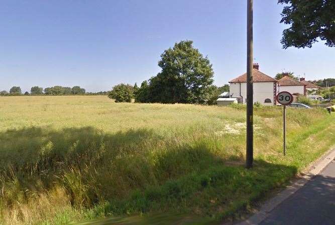Dennis Rampley's body was found in a field off Lower Herne Road. Picture: Google