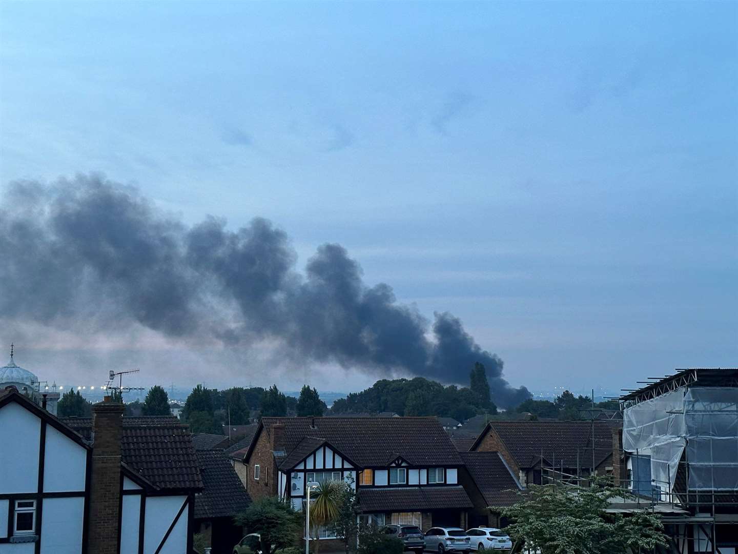 The fire has broken out in Gravesend