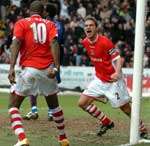 Luke Young (right) and Darren Bent are close to a return