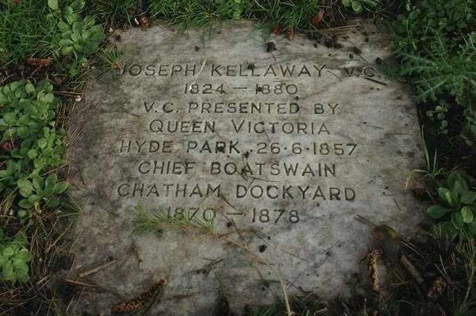 The memorial to Joseph Kellaway in Chatham Cemetery