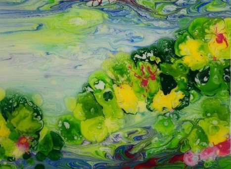 Another painting in the collection, Waterlillies 3.