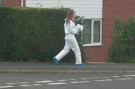 A member of the forensics team at the scene. Picture: KIRSTY PARKIN
