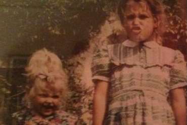Peaches (left) and Fifi Geldof as children in a picture posted on Instagram