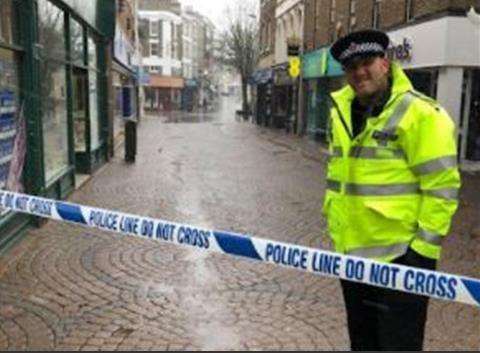 Ramsgate High Street was cordoned off