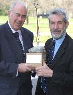 FROM LEFT: Last year's winner Ian Dixon from Shepherd Neame and Cllr Richard King