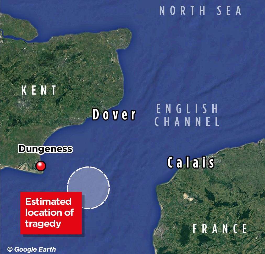 The tragedy took place off the Kent coast