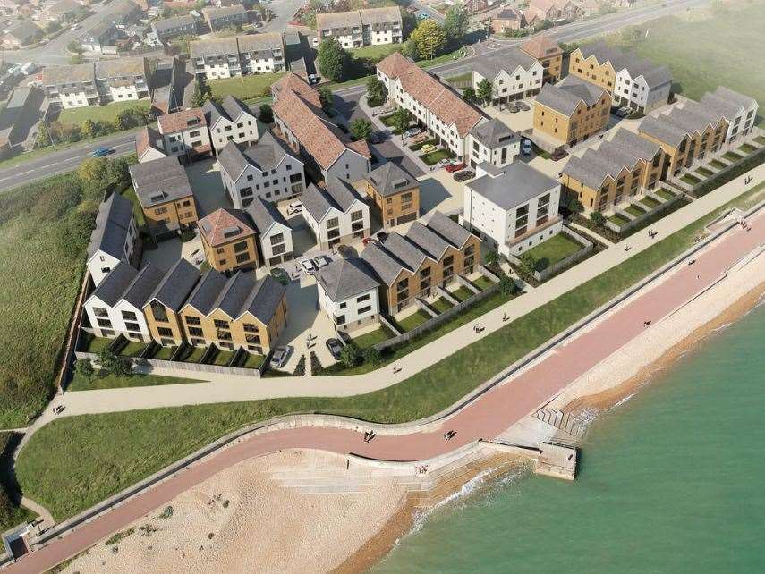 An artist's impression shows how The Sands development could have looked