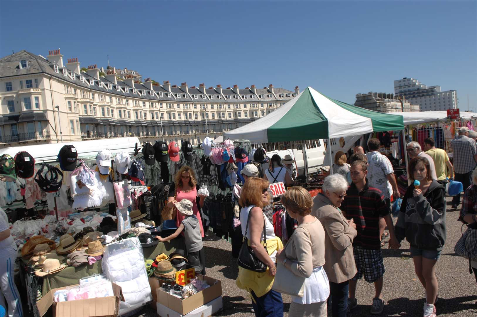 The weekly market on the old Rotunda site in Folkestone when it returned in 2010. Picture: Gary Browne