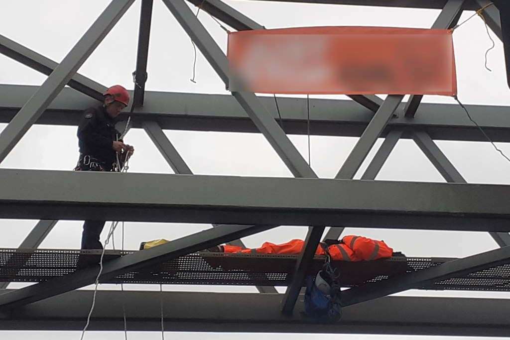 Protesters climbed onto the overhead gantries in a number of locations