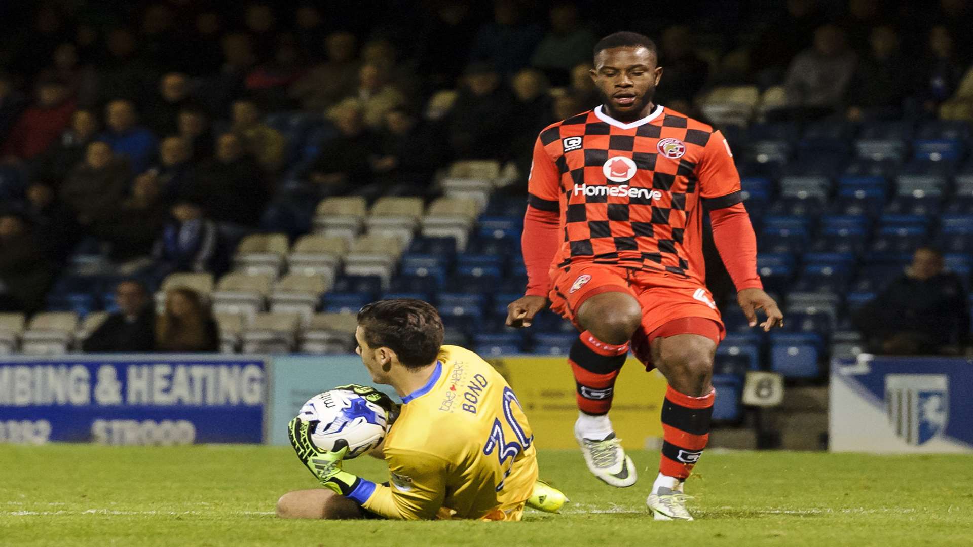 Franck Moussa in action for Walsall at Gillingham Picture: Andy Payton