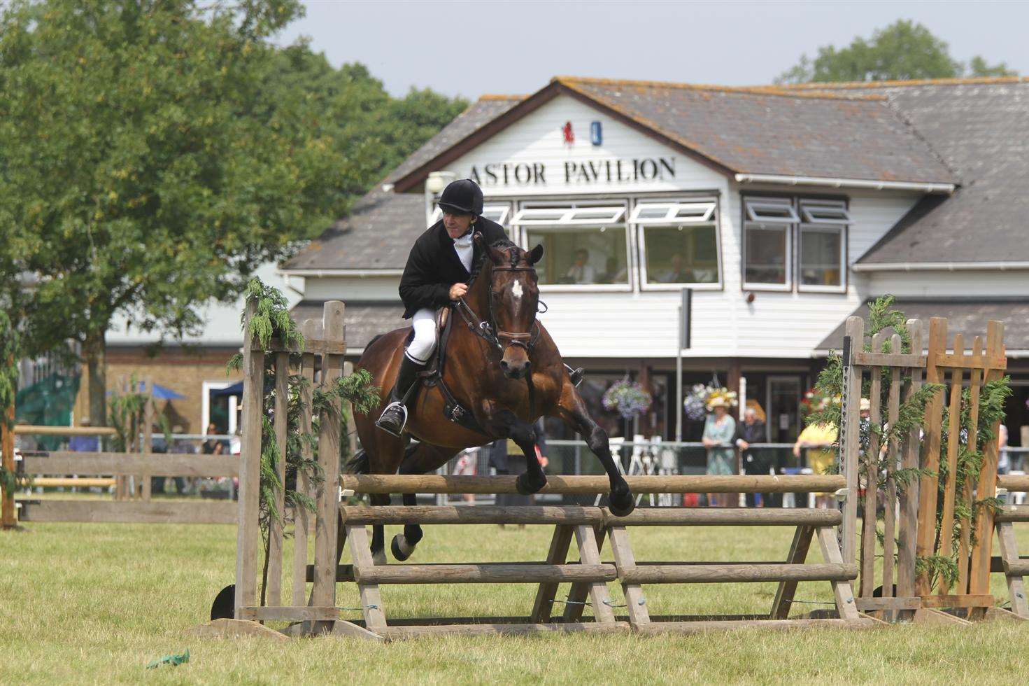 Horse riders at an equestrian event at The Kent County Show
