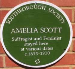 A plaque was revealed on the side of Ms Scott's former home in Southborough