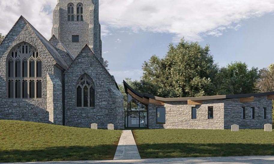 A proposed image of how the church in Tenterden will look once work is complete