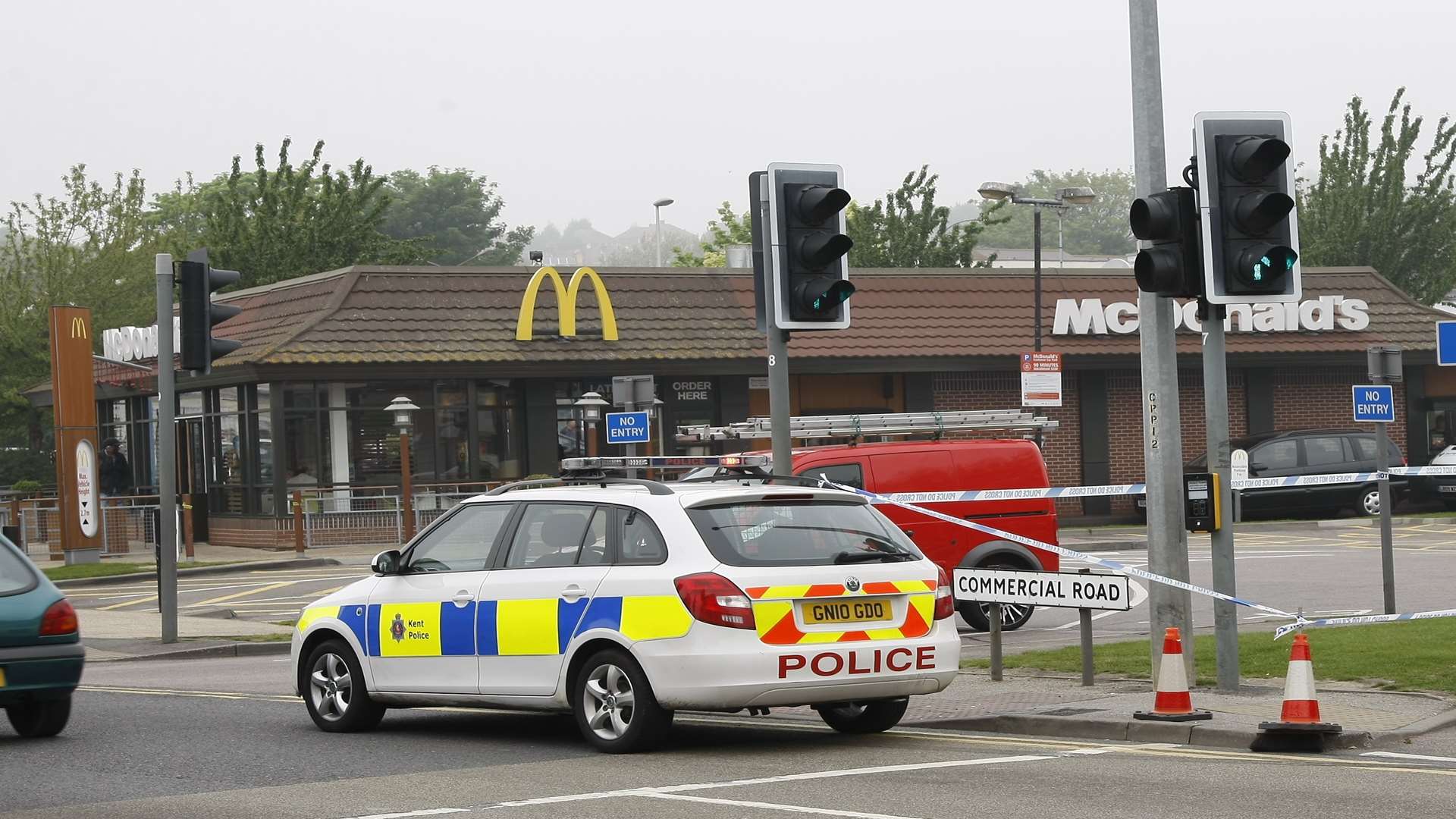 Ryan Sadler was attacked at McDonald's in Commercial Road, Strood. Police attended: stock image