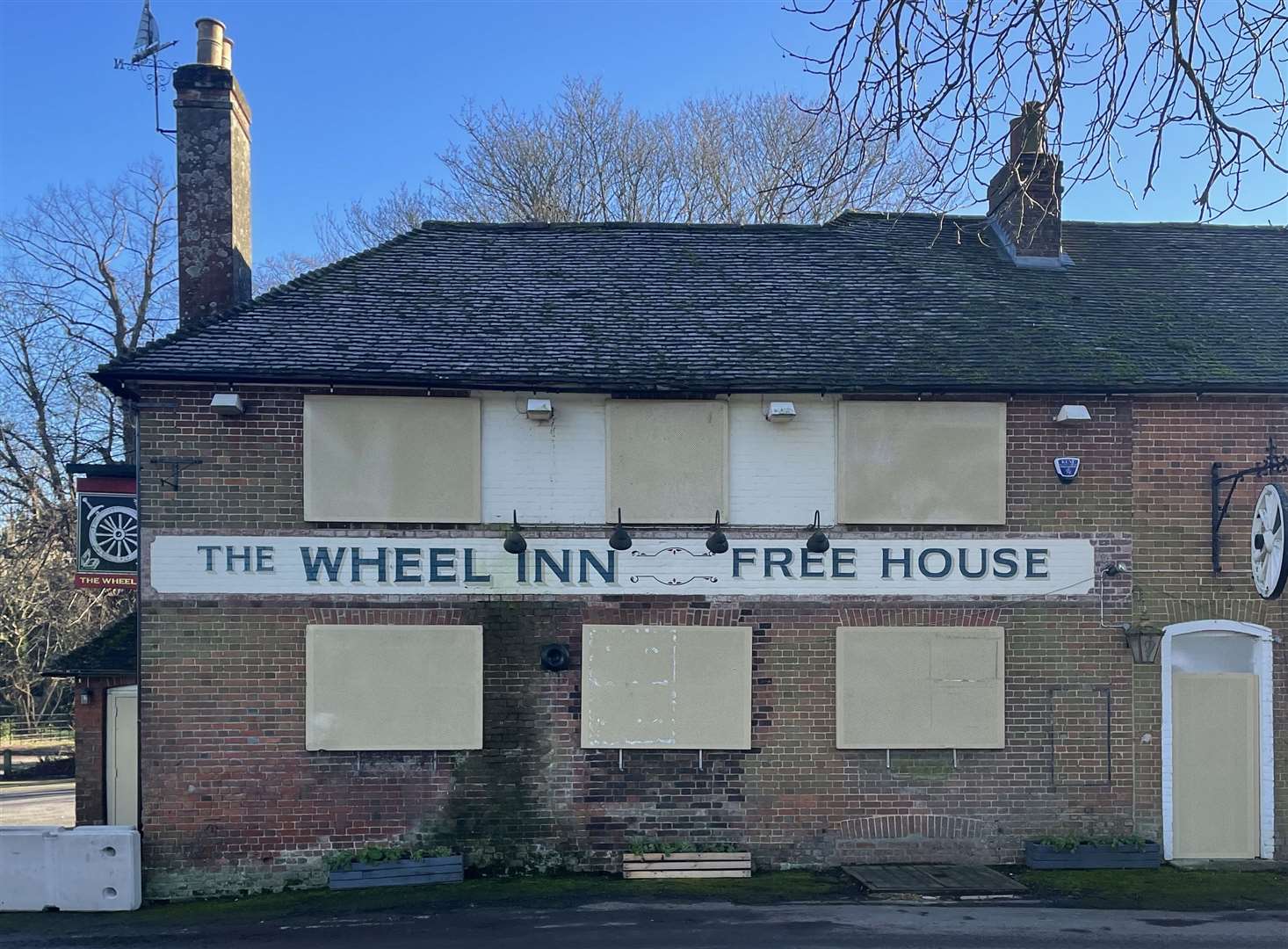 The pub was boarded up in January