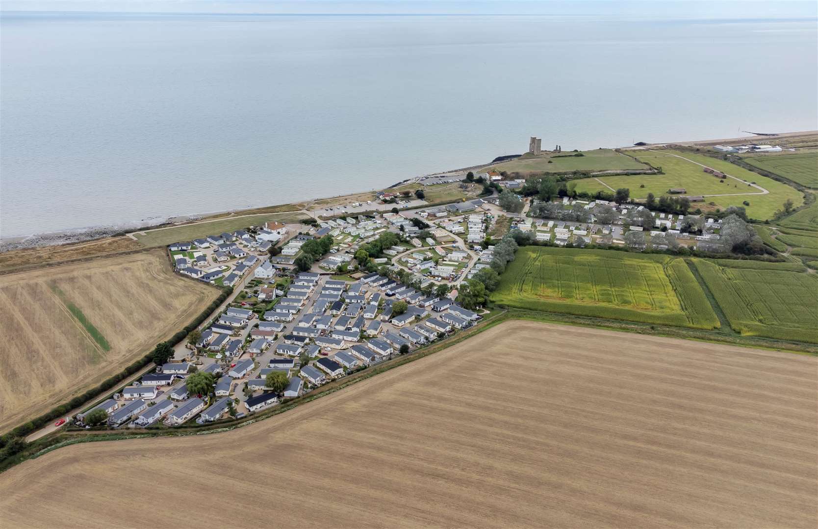 The Reculver site from the air