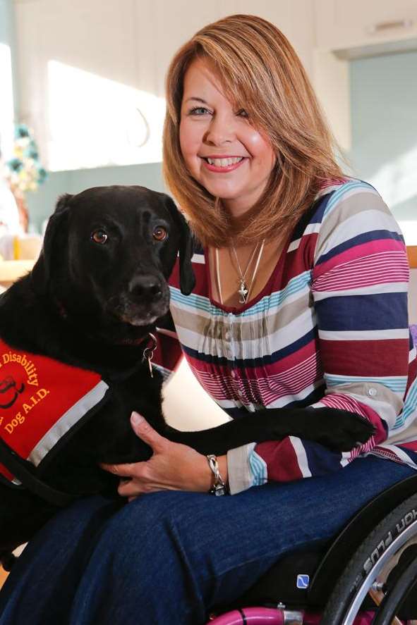 Alison Tompsett and her dog Millie
