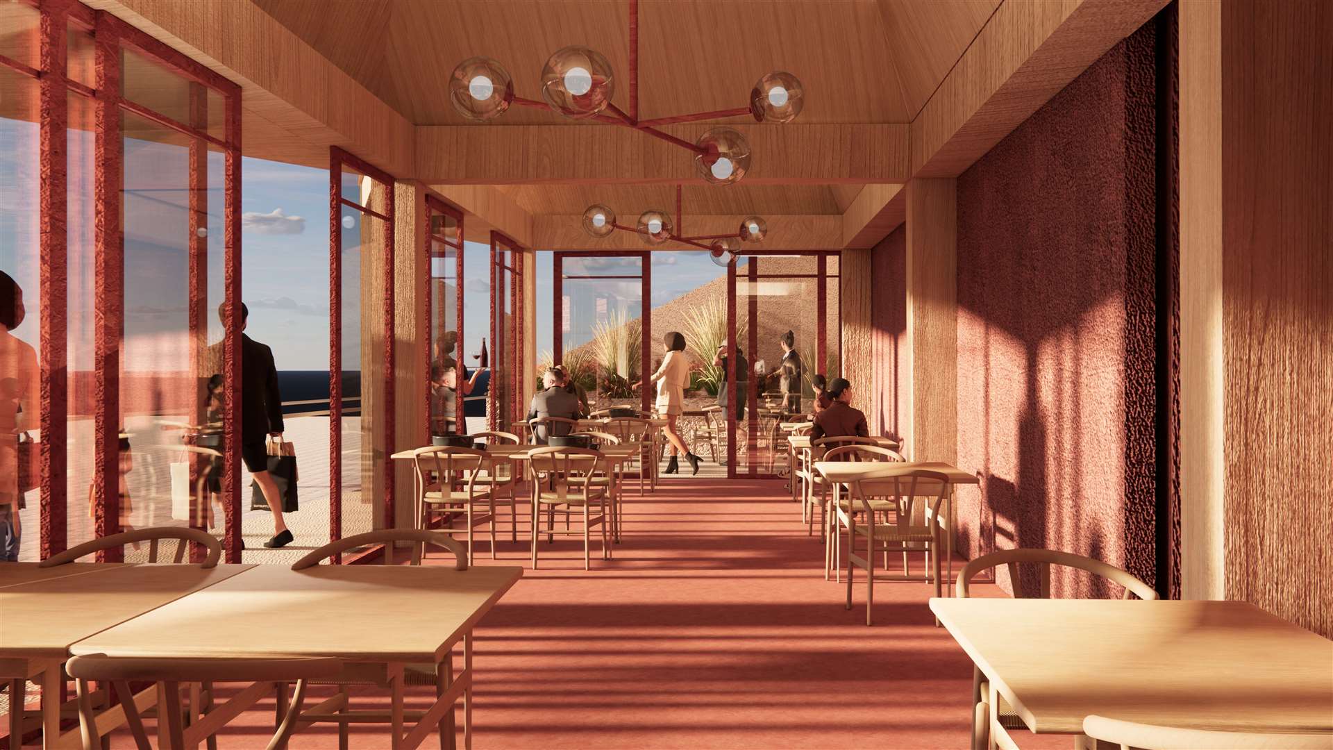 The proposed interior of the new cafe at the Leas Lift in Folkestone. Picture: Folkestone Leas Lift