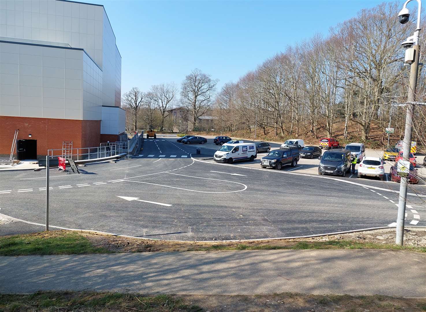 New tarmac has been laid in the car park to the side of Cineworld