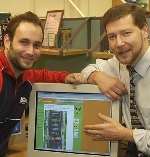 NEW INITIATIVE: Simon Dolby, right, and James Palmer-Jones, a member of the New Media department, who designed the website