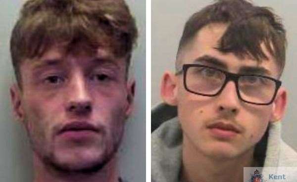 Liam French and Max Cuthbert were locked up last month. Picture: Kent Police