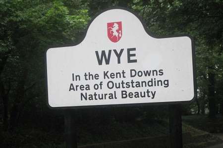 The Wye village sign boast its beautiful surroundings