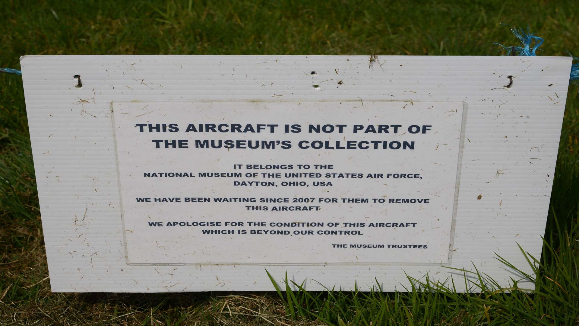 The Ohio-based museum has taken responsibility for both planes