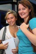 A Level students Rebecca Dunn and Joanna Peterson, both 18.