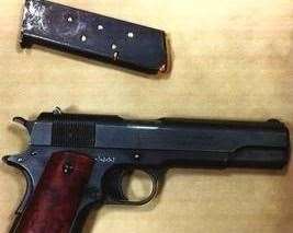 The colt firearm recovered by police. Picture: Met Police