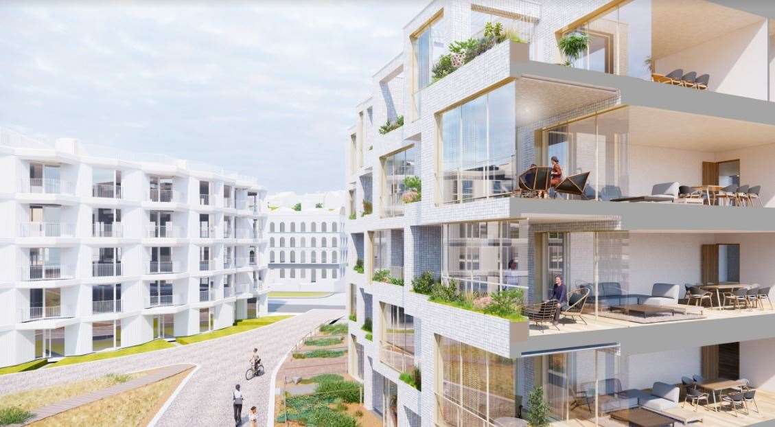 Plans for the latest phase of Folkestone Harbour & Seafront Development Company's new housing on the seafront. Picture: Folkestone Harbour & Seafront Development Company