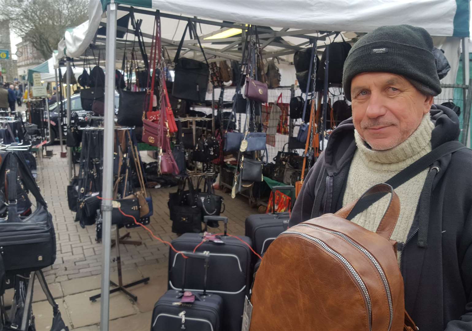 Chris Brenchley who sells bags and luggage