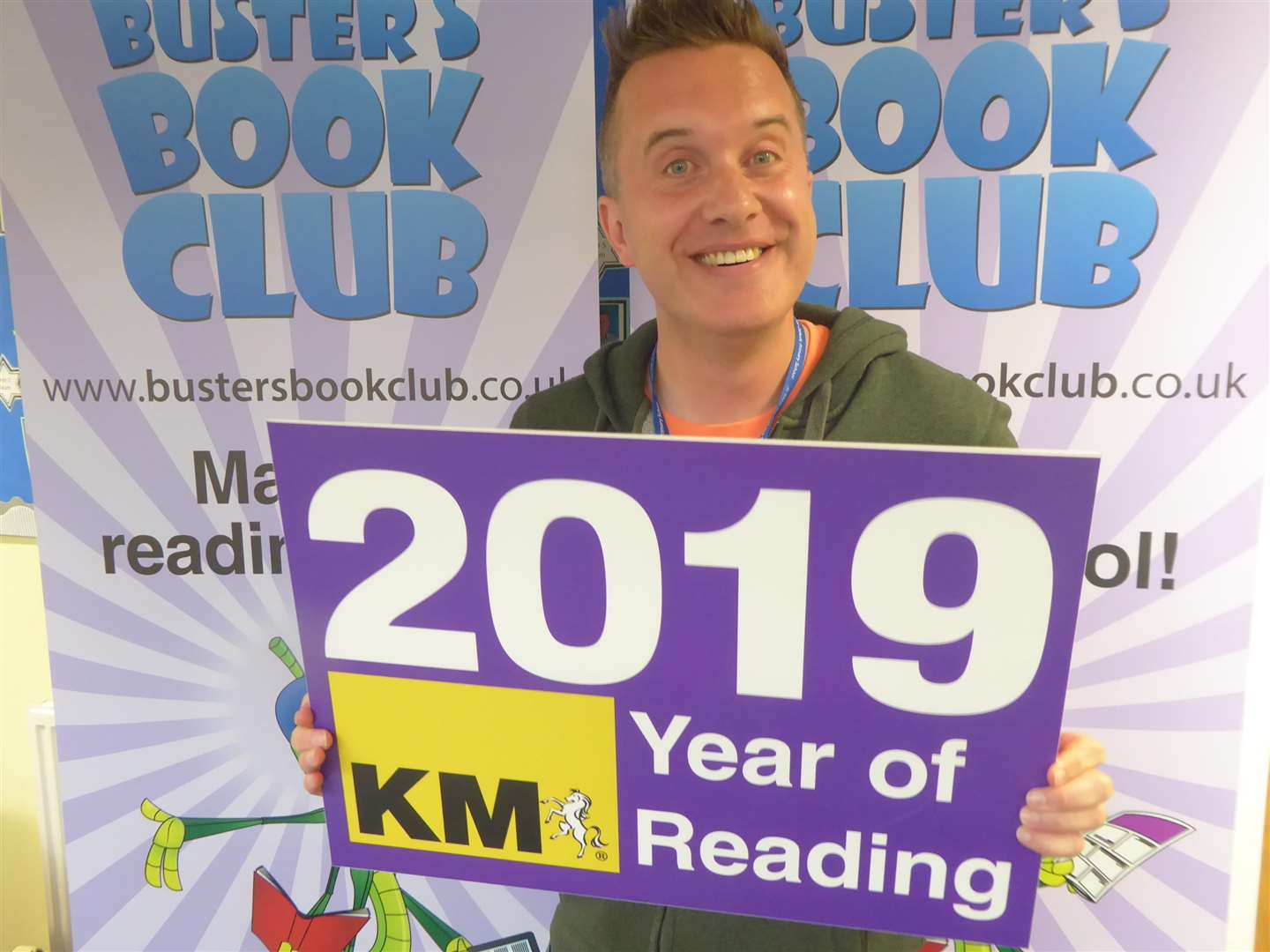 Classes are competing to win a storyteller visit by Phil 'Mister Maker' Gallagher who is backing the KM Year of Reading campaign.