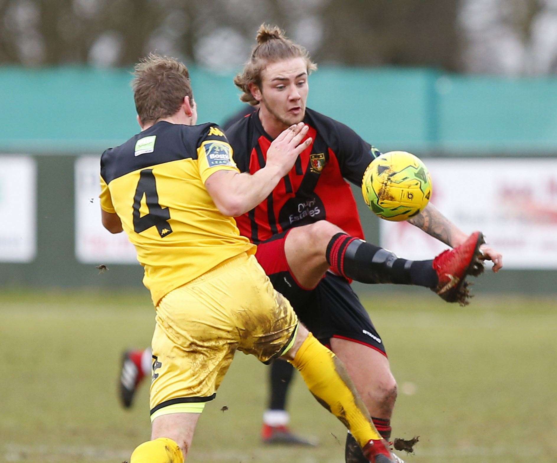 Sittingbourne midfielder Lewis Chambers is set for chances at Welling Picture: Andy Jones
