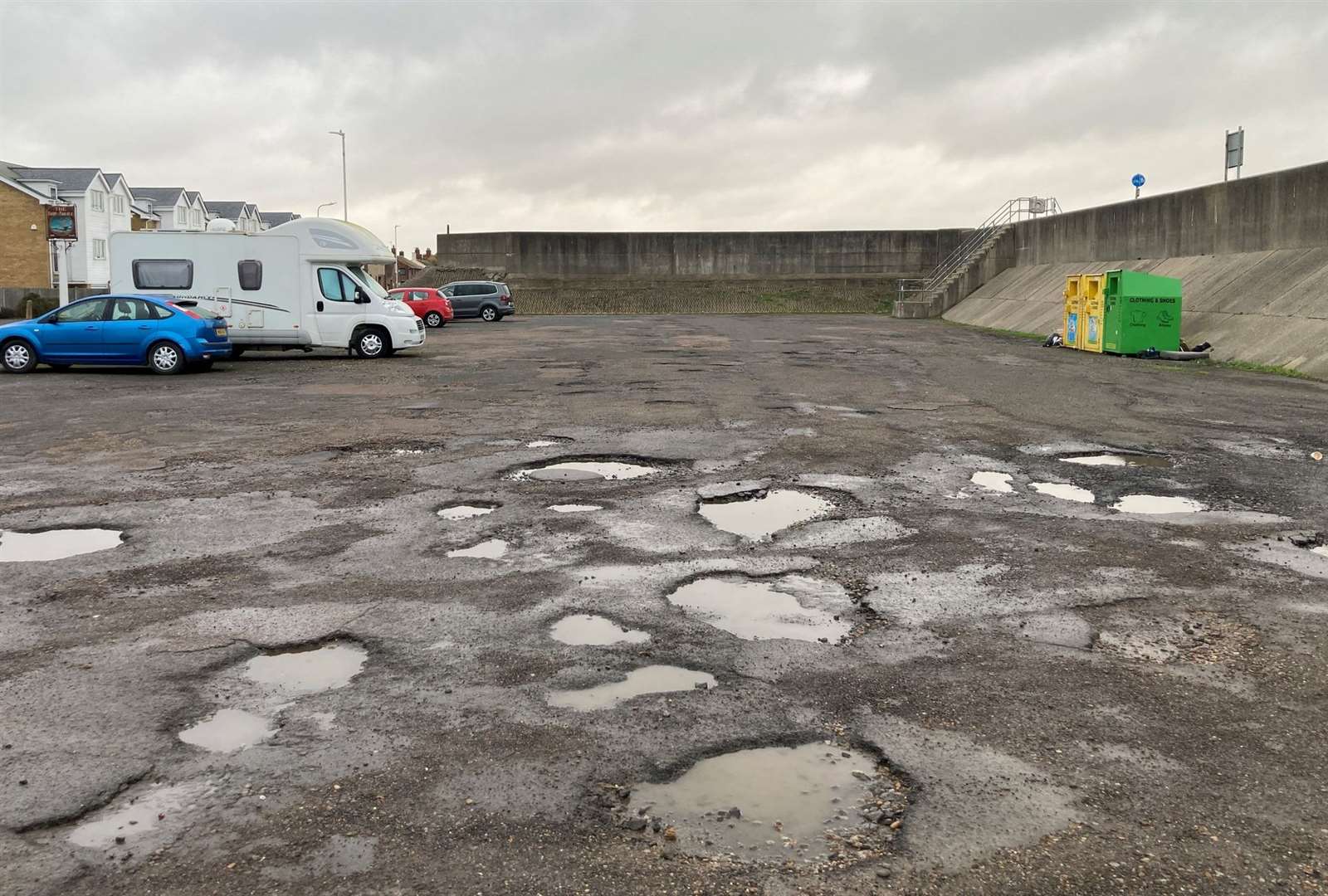There were a number of potholes at the Ship on Shore car park previously. Picture: John Nurden