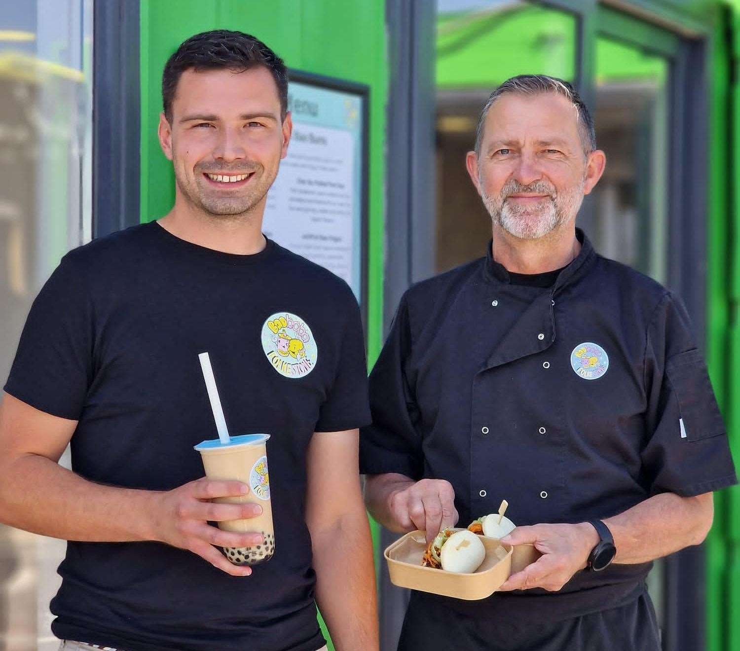 The owners of Baoboba at Folkestone Harbour Arm, Jack Sherrin (left) and Andrew Young