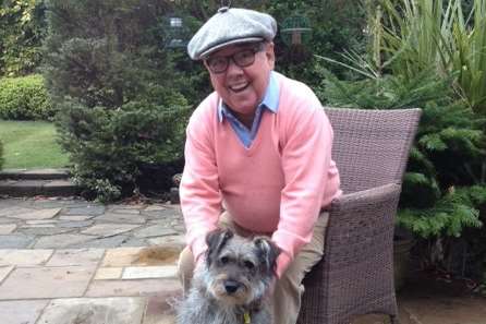 Ronnie Corbett with Baz, on of two dogs he has adopted from Last Chance Animal Rescue.