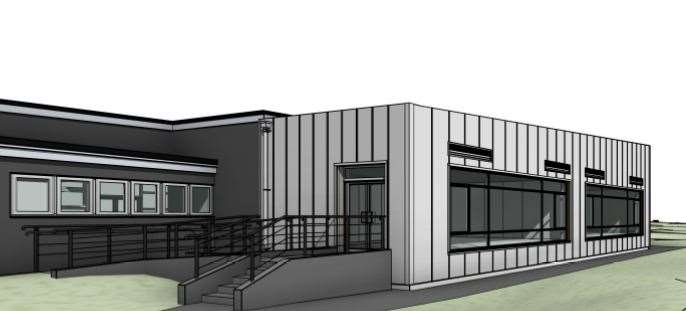The classrooms proposed to be added to Highworth Grammar School's main building
