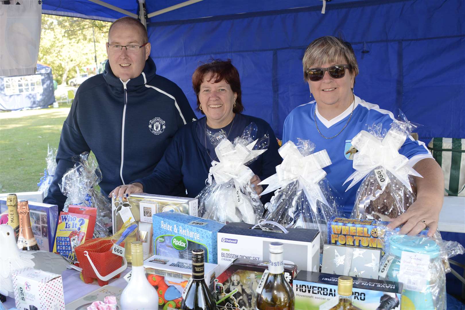 The South East Gulls Disability FC stall at Dover Big Urban. Pictured are Craig Hucksted,Wendy Hucksted and Julie Harris.Picture: Paul Amos