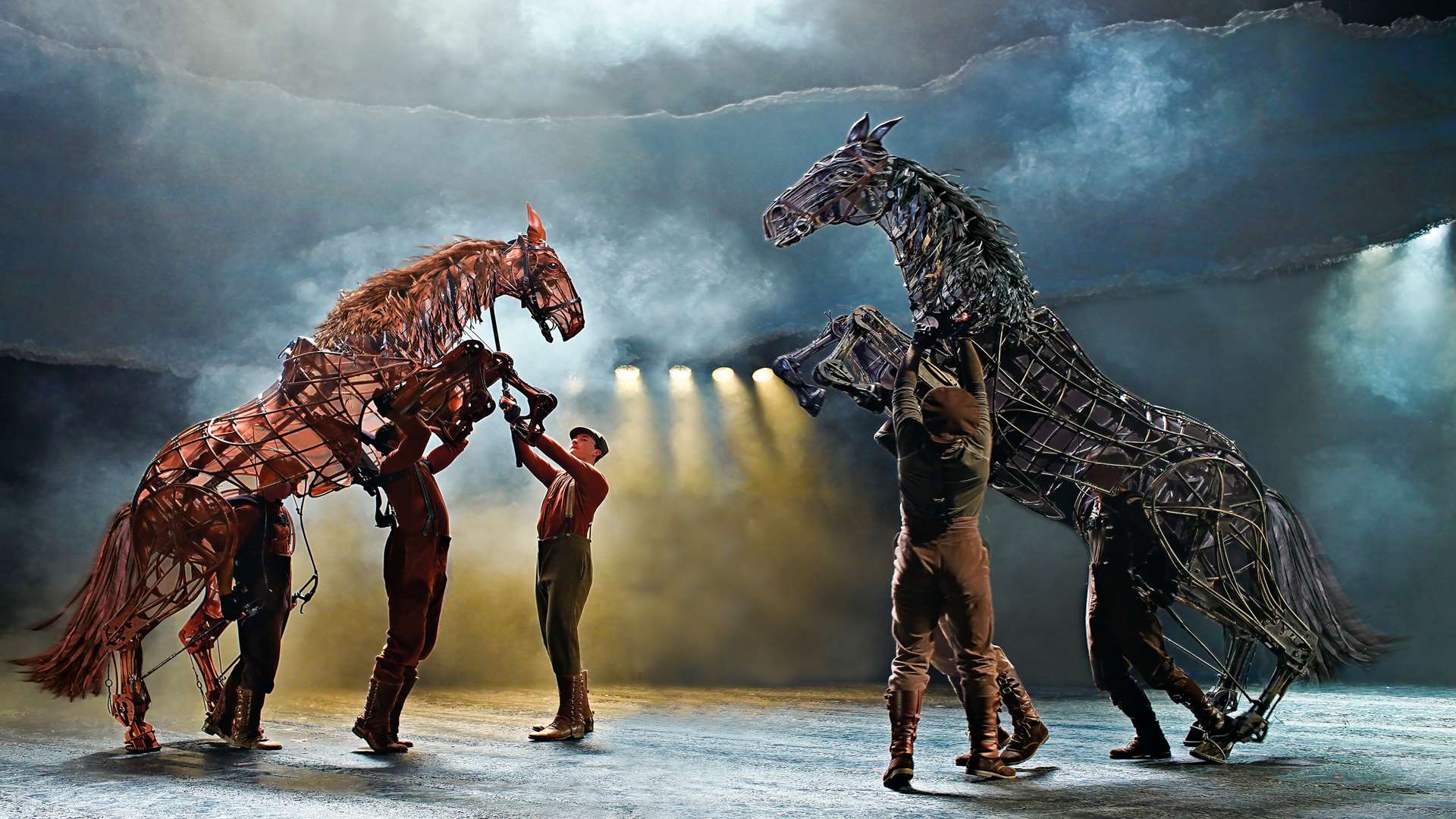 A scene from the stage adaptation of War Horse at the Marlowe Theatre in Canterbury