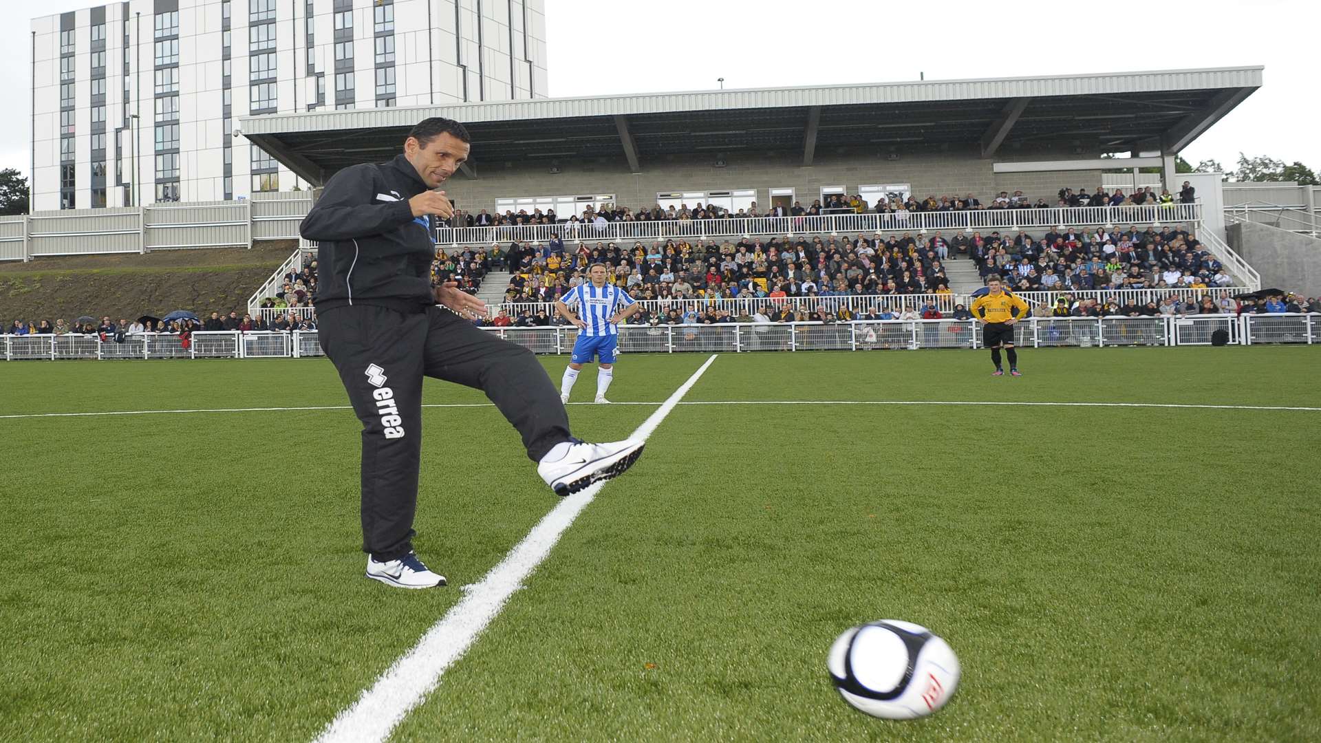 Brighton manager Gus Poyet opens the Gallagher Stadium five years ago Picture: Ady Kerry