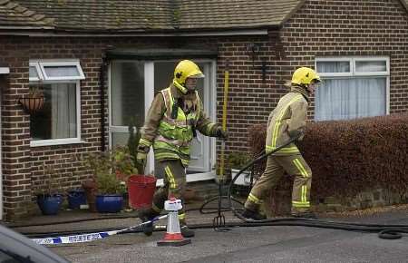 Firefighters at the scene. Picture: KM Group photographer MATT READING