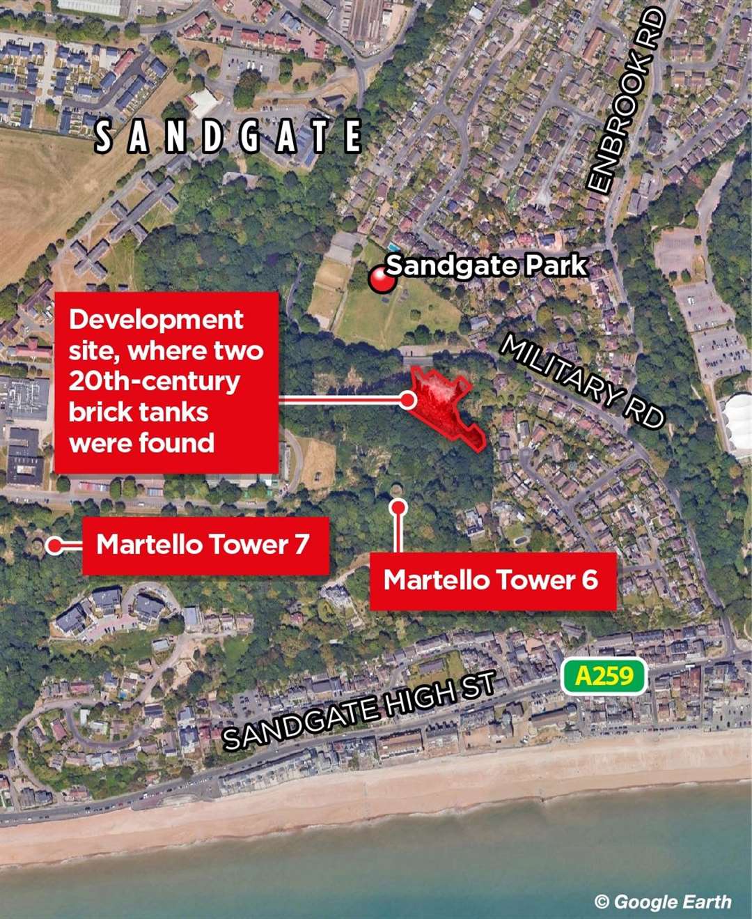 Five homes will be built and two nearby Martello towers will be renovated