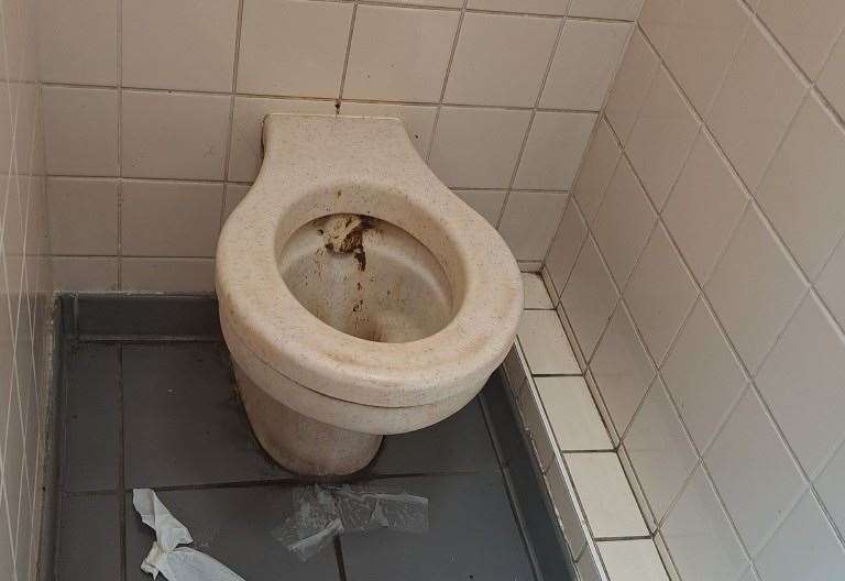 Inside the toilets at Mid-Kent Shopping Centre