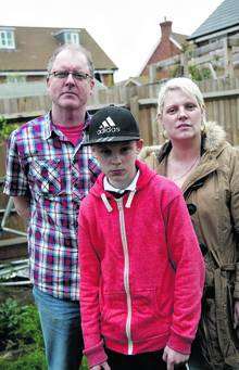 Harry Weaver with parents Peter and Margaret